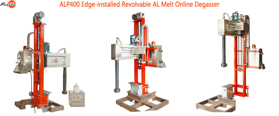 ALP400 Edge-installed Revolvable AL Melt Online Degasser